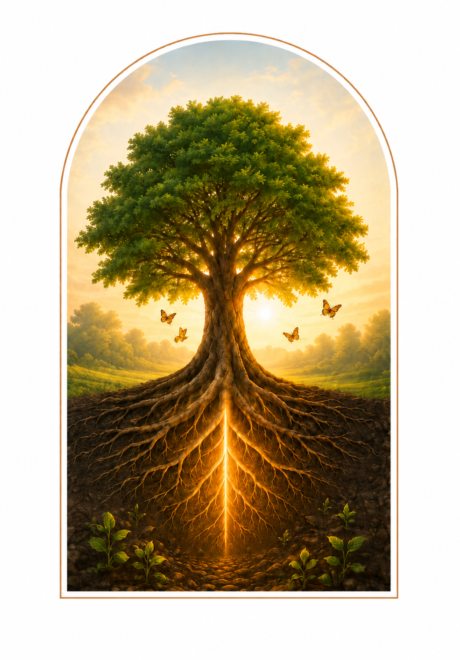 Soin signature Incarnation — arbre de vie sur fond blanc